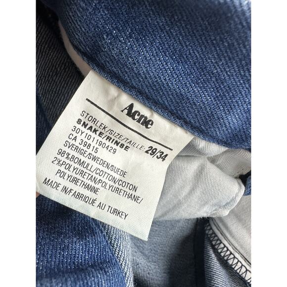 Acne Studios Blue Snake Breeze Denim Jeans size 29 - Picture 4 of 8